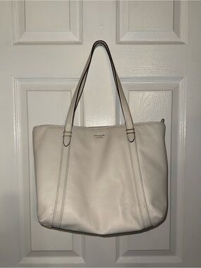 kate spade Cream Pebbled Leather Tote
